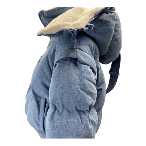 NineteenTwenty Ultimate Bomber Vintage Denim Sz Med Reversible Convertible New - Picture 12 of 16